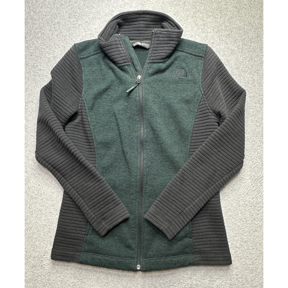 The North Face Women's Green and Charcoal Full-Zip Fleece Jacket
